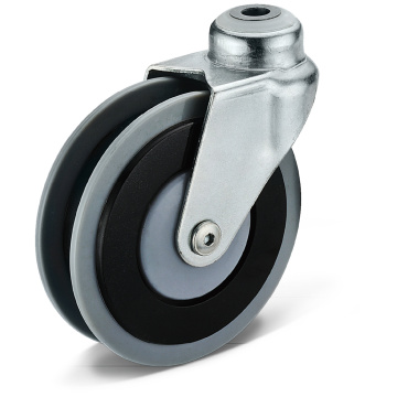 Round Stem Swivel TPR Medical Caster