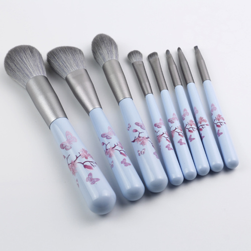 2021 New Chinese Style Plum Blossom Pattern 8pcs Makeup Brush Set