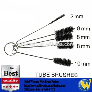 Black nylon brushes for glass bottle cleaning