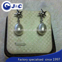 real nature back pearl earring,pearl eardrop,pearl ear stud