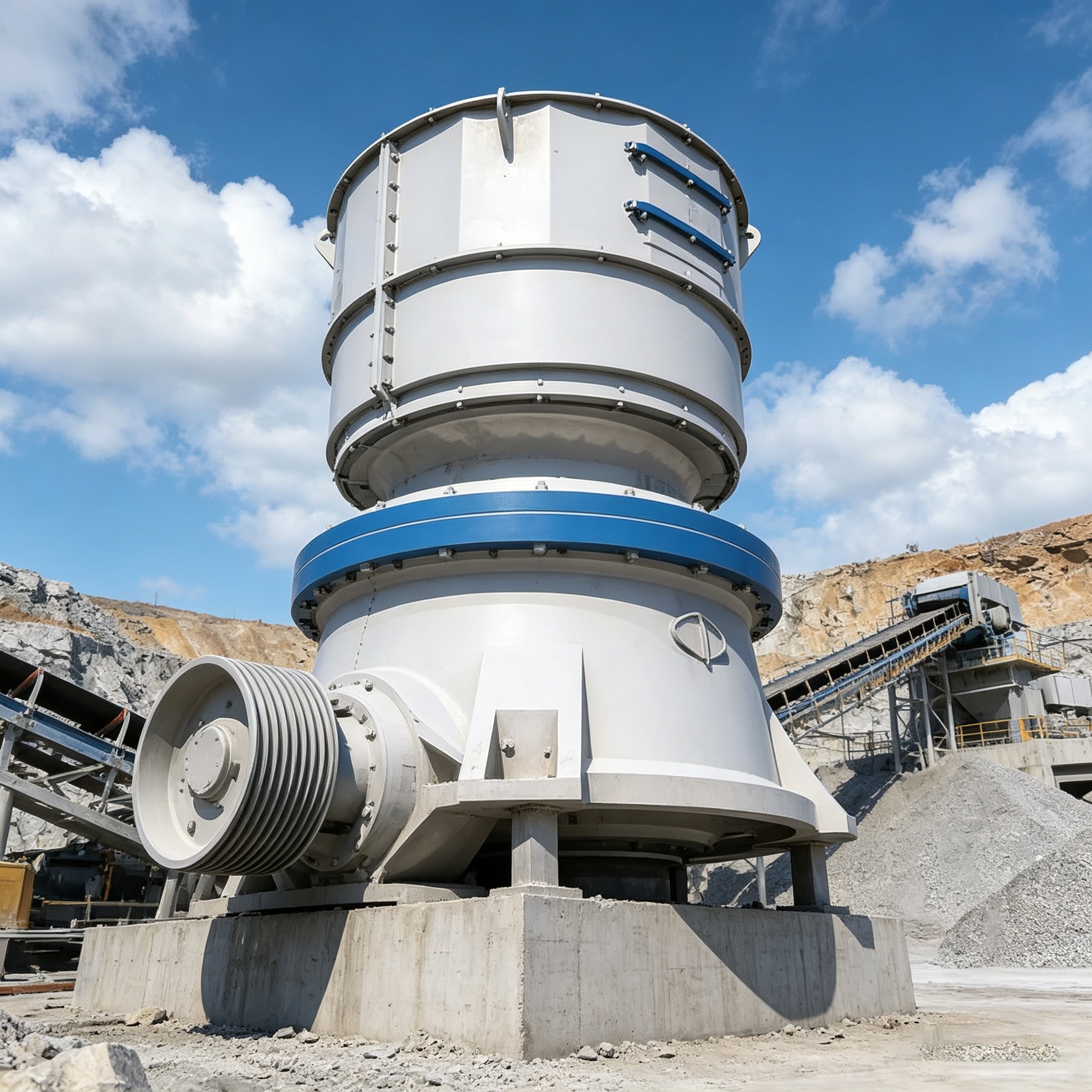 كسارة مخروطية ذات اسطوانة واحدة Single cylinder cone crusher