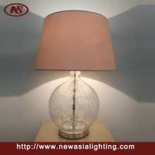 Modern clear Glass ball table lamp, European contemporary Crack glass table lamp