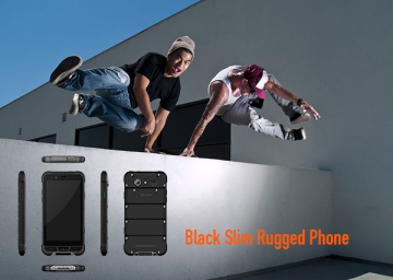 Black Slim Rugged Phone