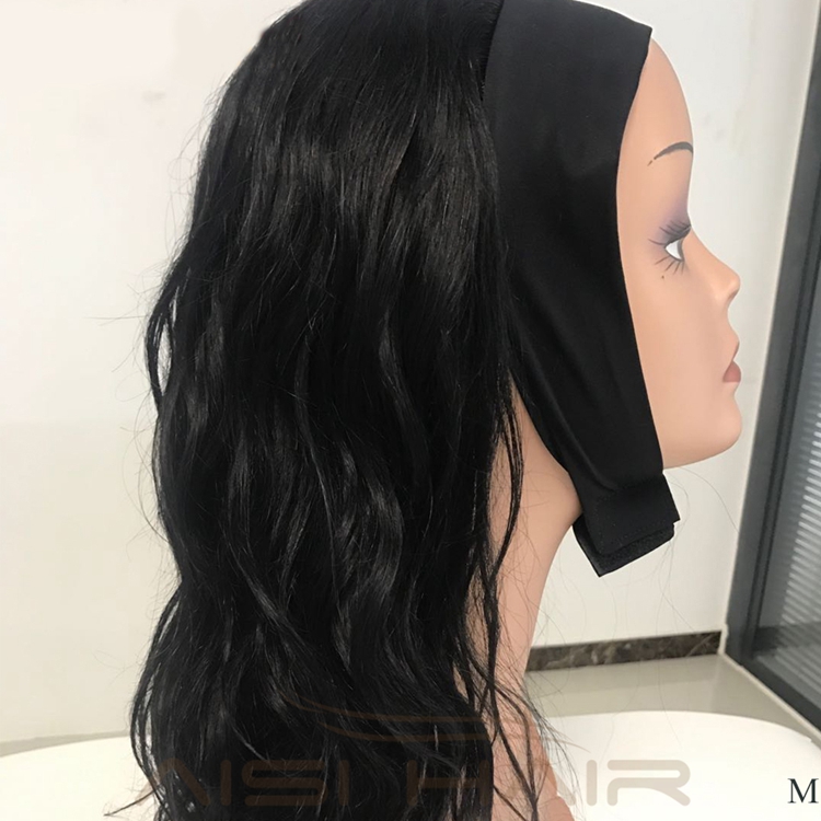 Natural Curly Black Wigs Human Hair Wig Headband Women Glueless Brzilian Raw None Lace High Quality Wholesale Price Humen Hair