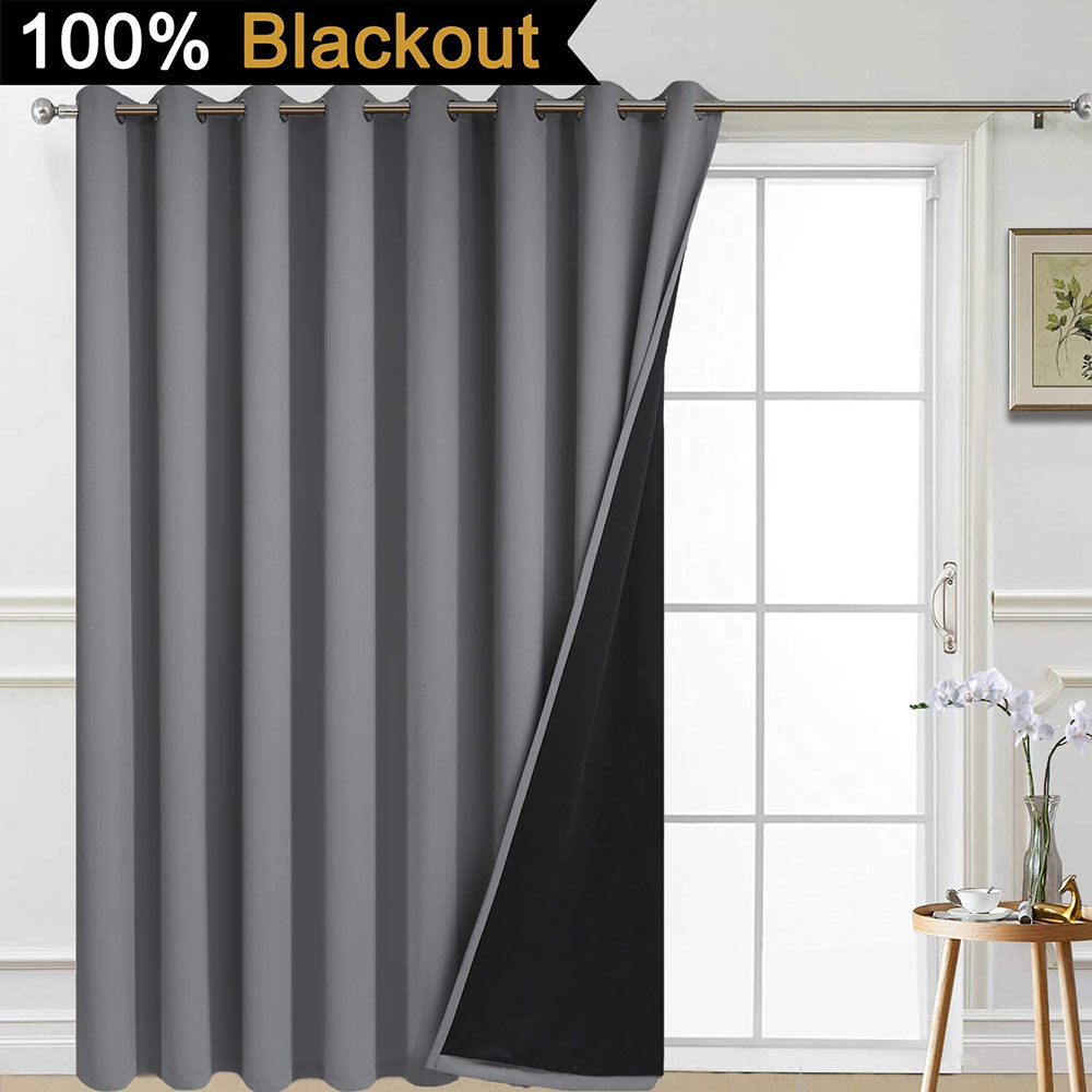 Grey Full Shading Curtain for Patio Door
