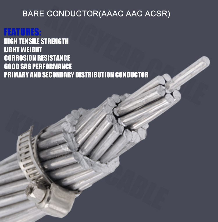 Aaac bare aster conductor ash type aluminum alloy conductor aaac 6201 astm standard b399