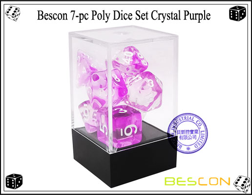 Crystal Purple Dice Set-3 Crystal Purple Dice Set-3