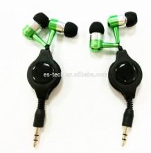 Classic Retractable earphone metal earphone