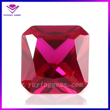 Hot Sale Red Corundum 5x5mm Cushion Cut Synthetic Polished Ruby Gemstone for Sale