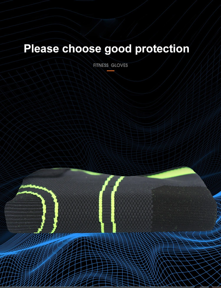 Wholesale Sports Compression Knitted Knee Pads Running Cycling Basketball Breathable Straps Knee Guard