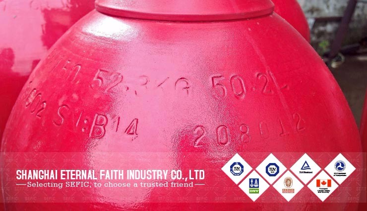 SEFIC brand high pressure carbon dioxide co2/Argon/Nitrogen/Oxygen gas cylinder