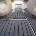 Brushed Grooves Light Grey Over Black Eco Non-toxic Friendly Non-slip PE/EVA Foam Marine Deck Yacht Teak Floor