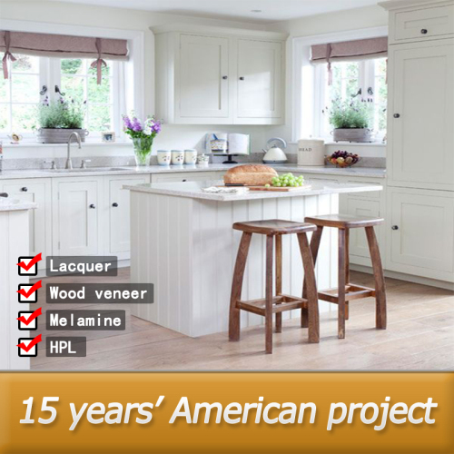 American style PVC modern kitchen cabinets