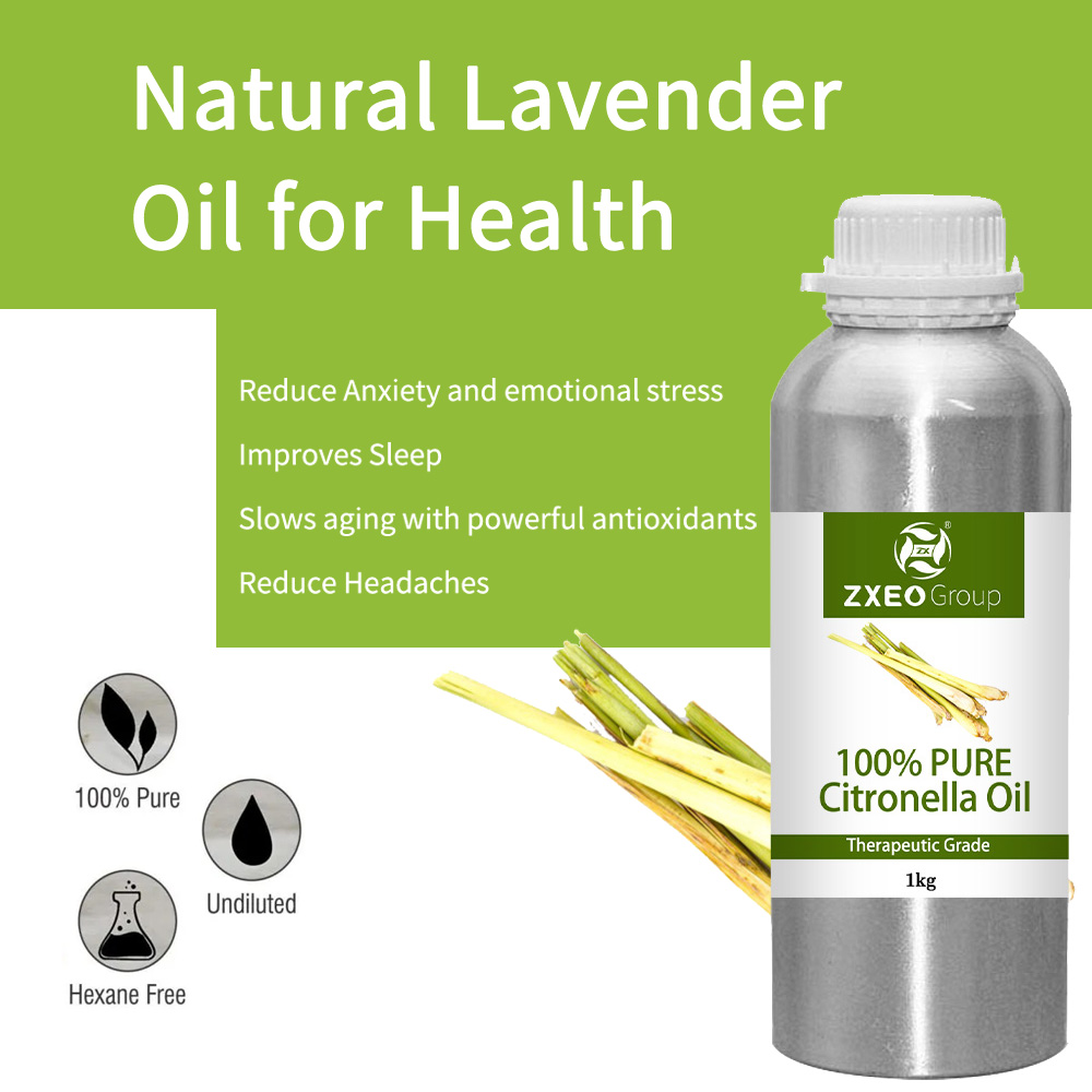 Aceite esencial de citronela a granel al por mayor 100% puro aceite de citronela natural para repelente de mosquitos