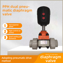 PPH dual pneumatic diaphragm valve