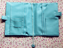 Customized Bule Leathe Card Protection Cover