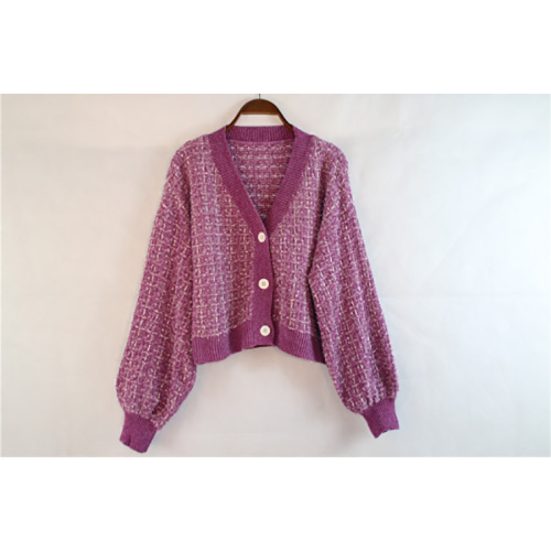 Pull en cardigan pourpre personnalisé