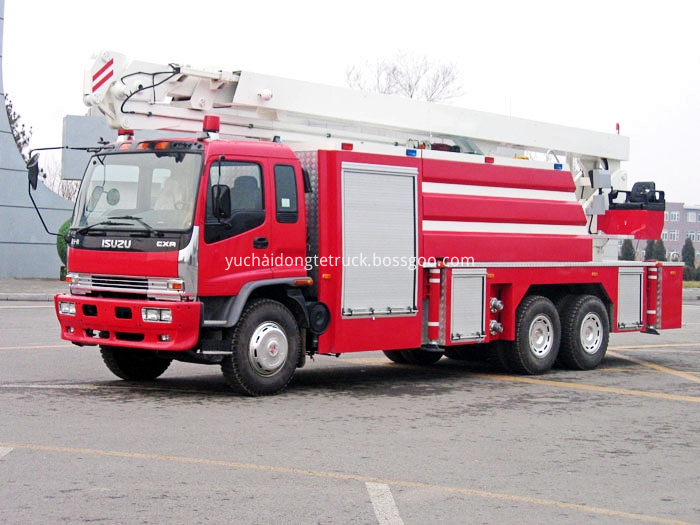 Isuzu Water Tower Hydraulic Boom Fire Truck Jp25