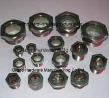 1-inch 12MPa Nickel Plated Steel Body Nature Glass BSP NPT Threaded Fused Glass Window Sight