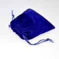 Chine leverancier Donkerblauwe fluwelen tas met blauwe string