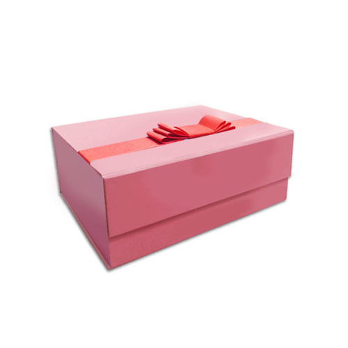 Magnetisk stängning Ribbon Bow Gift Box Chocolate Packaging