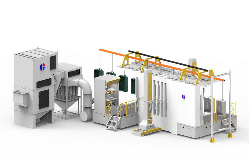 MCB kis ciklon porbevonó fülke MCB Small Cyclone Powder Coating booth