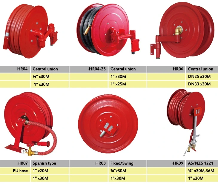 Fixed Fire Hose Reel for Fire Fighting Hose Reel Cabinet