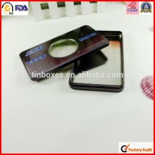 christmas tin box wtih clear window