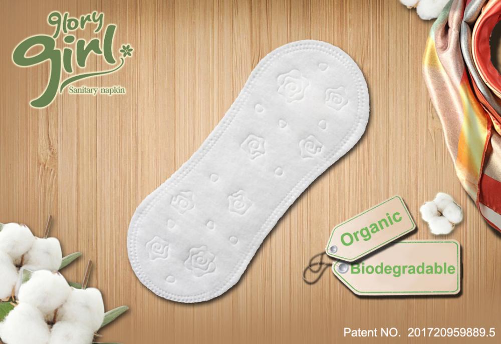 Feminine organic cotton panty liners