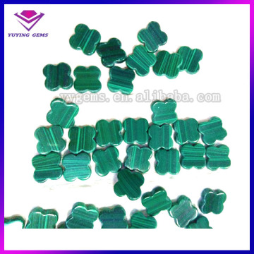 Four Leaf Clover shape synthetic malachite,malachite stone beads