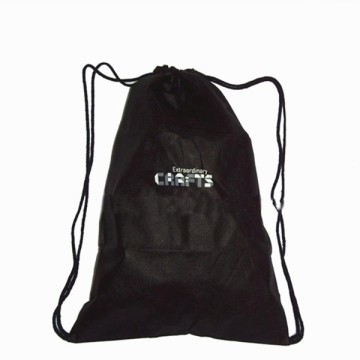Black Polyester Gift Bag Drawstring Bag