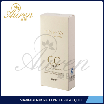 good quality paper cosmetic box with ambossing