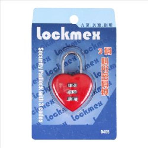 Red Heart-shaped combination lock