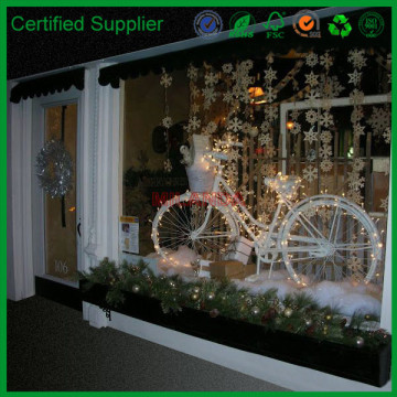 Christmas window display metal bicycle decoration