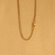 Waterproof Non-Tarnish Stainless Steel 4mm Cuban Link Chain Necklace