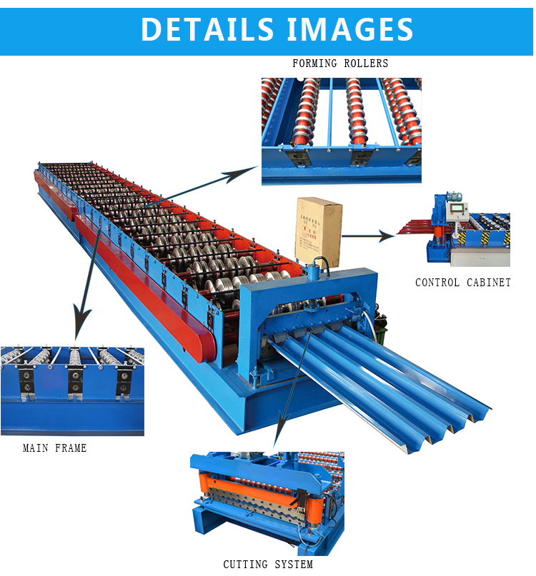 Trapezoidal Roofing Sheet Making Machine Roof Roll Forming Machine