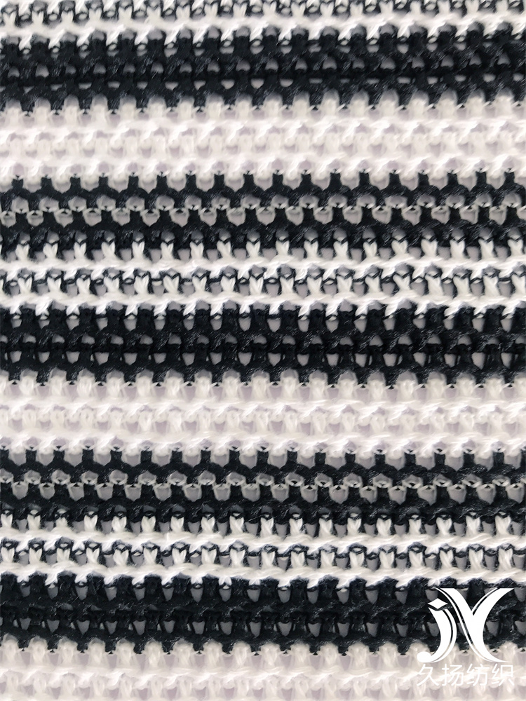 Two Tone Stripe Crochet Fabric