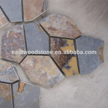 slate mosaic tiles on mesh,pavement on mesh