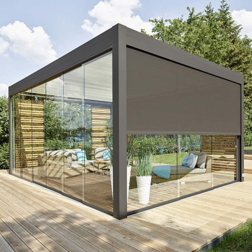 Electric Aluminium Pergola Pavilion With Retractable Roof