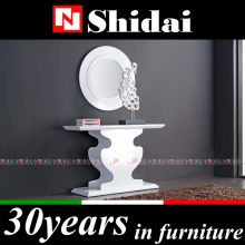 white laquer console table with mirror / console tables for sale / modern console table E-148