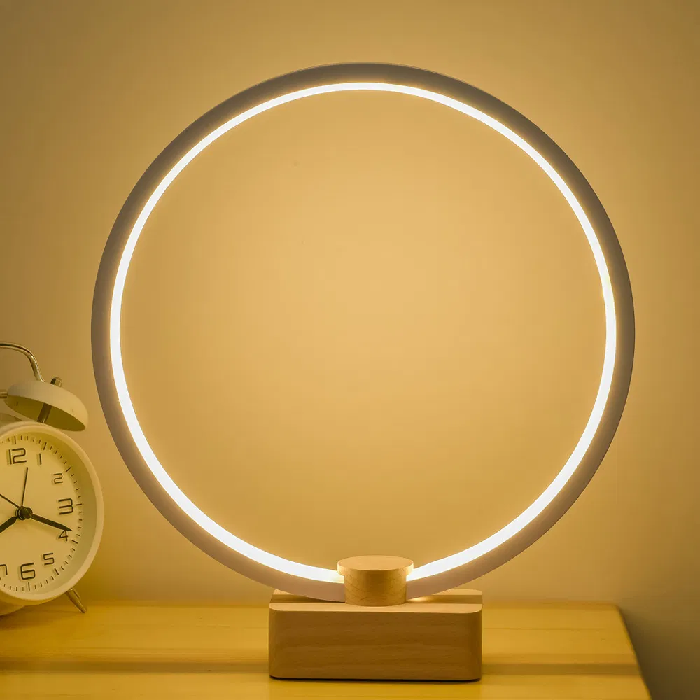 Intelligent Solid Wood, LED Desk Lamp, Unique Creativity, USB Gift