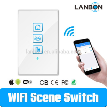 New smart home WIFI scene switch with 3 gang switch