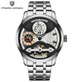 BENYAR Top Mannen Hoge Kwaliteit Horloges Luxe Lederen Horloges Mode Goed-design Skeleton Mechanisch Horloge Waterdicht