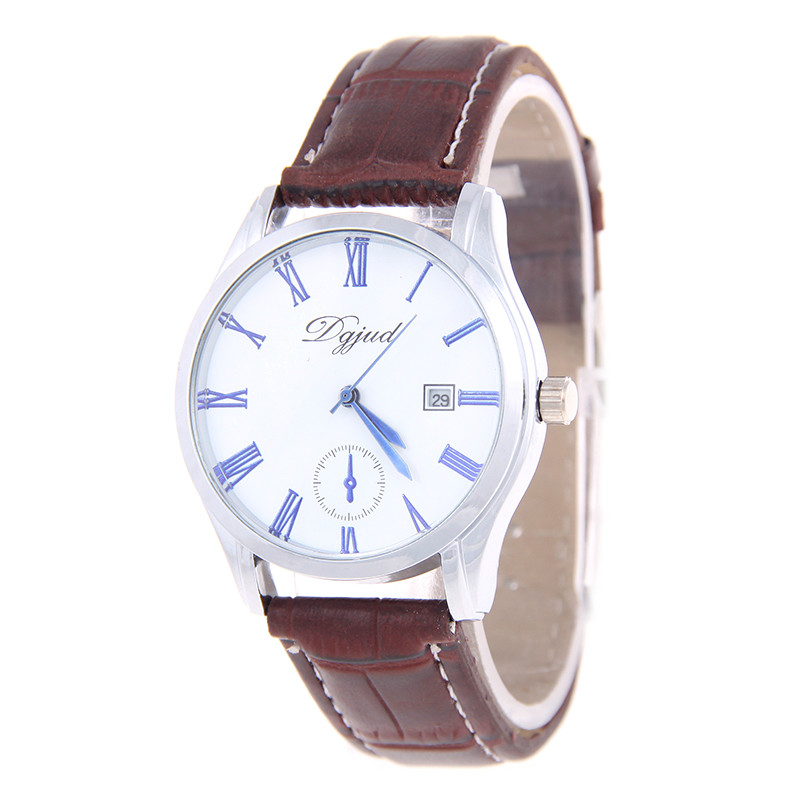 Water Resistant Men Leather Quartz Watch