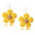 Boucles d&#39;oreilles en rotin pour femmes déclaration boho raffiah paille enveloppée de fleurs enveloppées de boucles d&#39;oreilles d&#39;été bijoux de plage tropicale