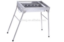 Factory low price cook tools foldable legs stainless steel mini bbq grill