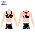 Sublimation cheer bra bra ແລະສັ້ນ