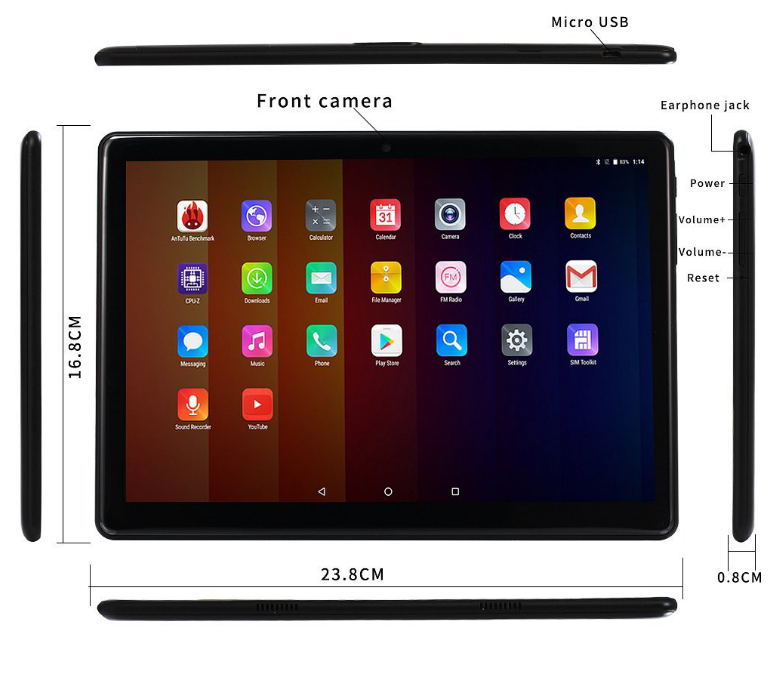 Octa Core 10 Inch High Speed Processor Android Tablet