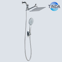 Modern Chrome Overhead Shower Set with Sleek Design