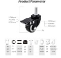 63mmの家具ステムキャスター付きブレーキサイレントホイール
